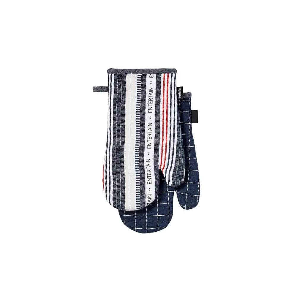 Ladelle Entertainer Charcoal Set of 2 Oven Mitts 18 x 33 cm - Home & Garden > Kitchenware