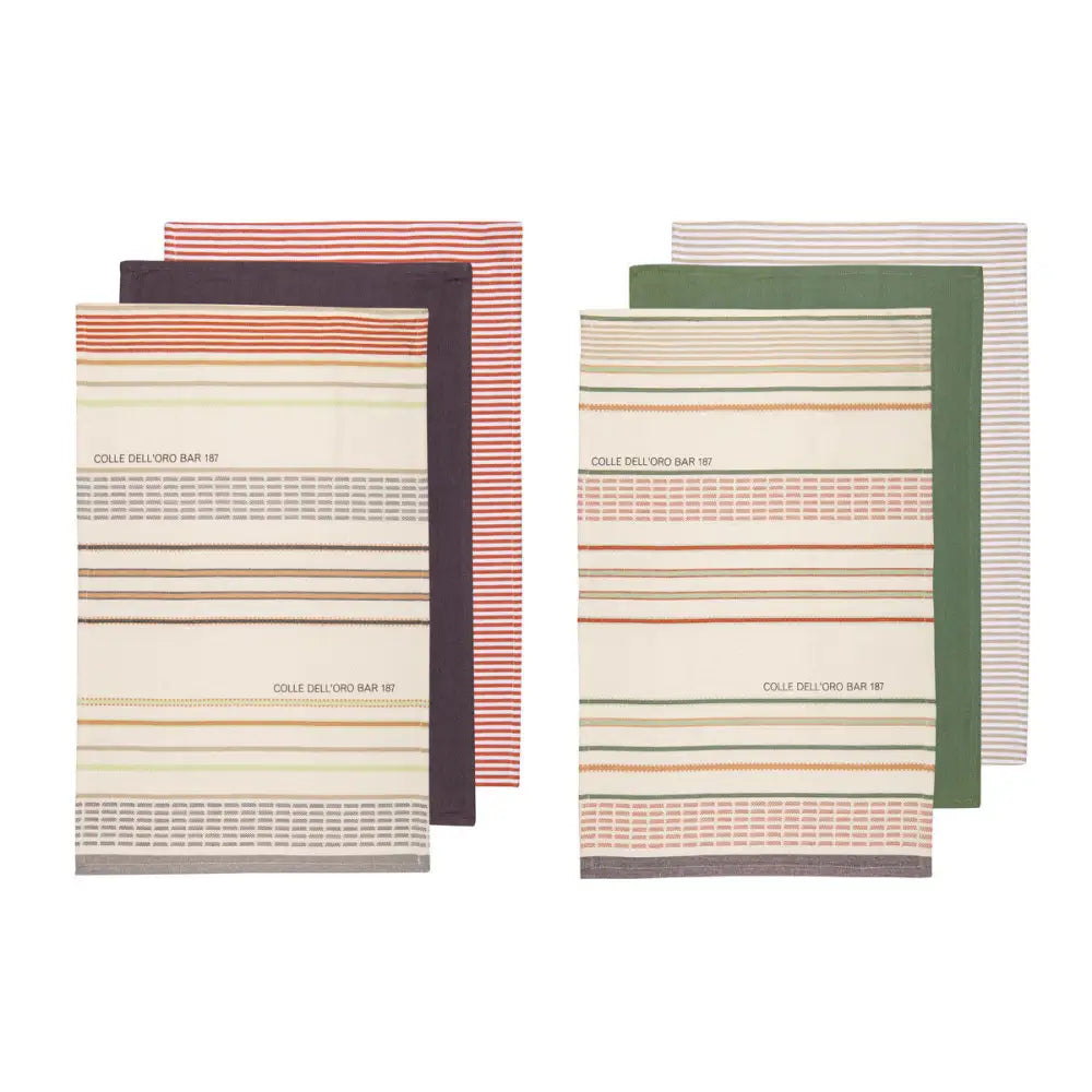 Ladelle Set of 6 Sanctuary Cotton Kitchen Tea Towels 50 x 70 cm Mix - Home & Garden > Kitchenware