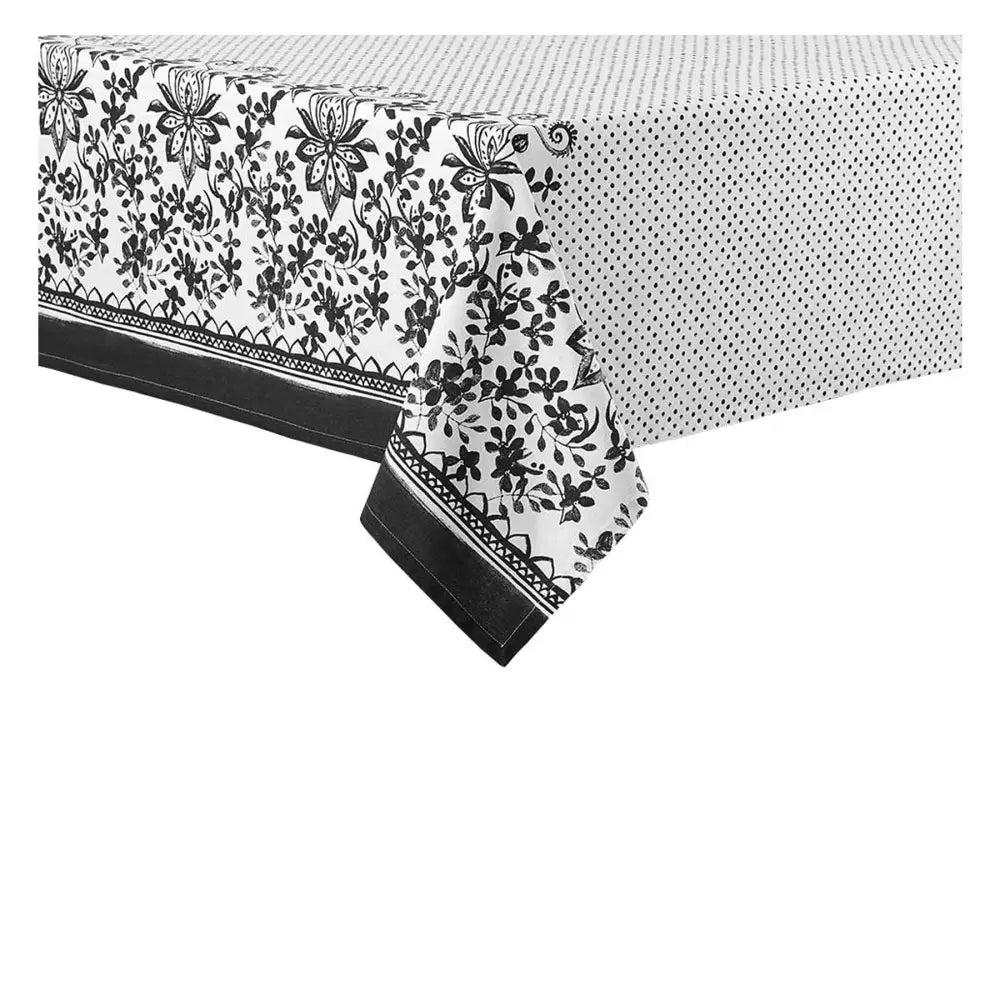 Ladelle Watercolour Floral Tablecloth 8 to 10 Seater Oblong 150 x 265 cm Black - Home & Garden > Kitchenware