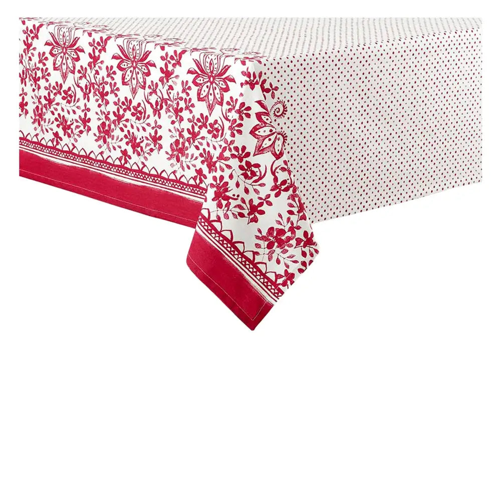 Ladelle Watercolour Floral Tablecloth 8 to 10 Seater Oblong 150 x 265 cm Red - Home & Garden > Kitchenware