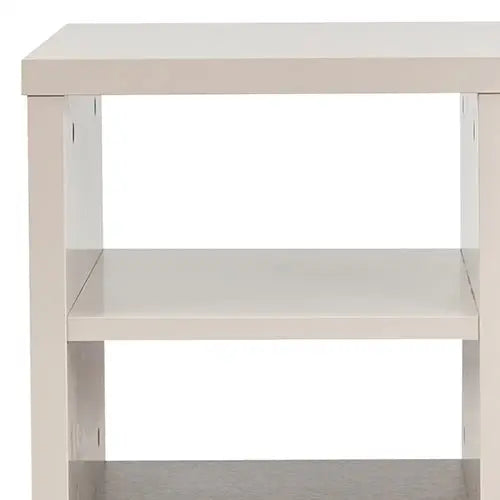 Lamp Table 3 Open Storage Cabinet MDF in Champagne Colour - Furniture > Living Room > Side Tables