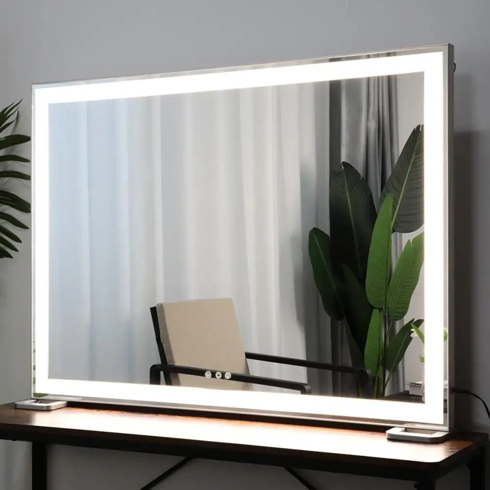Large Hollywood Makeup Mirror 3 Modes Lighted and Smart Touch Control (92 x 68 cm) - Health & Beauty > Makeup > Makeup