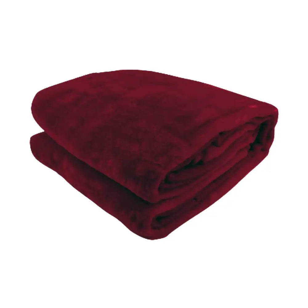 Laura Hill Double-sided Large 220 X 240cm Faux Mink Throw Rug Blanket 800-gsm Heavy - Red - Home & Garden > Bedding
