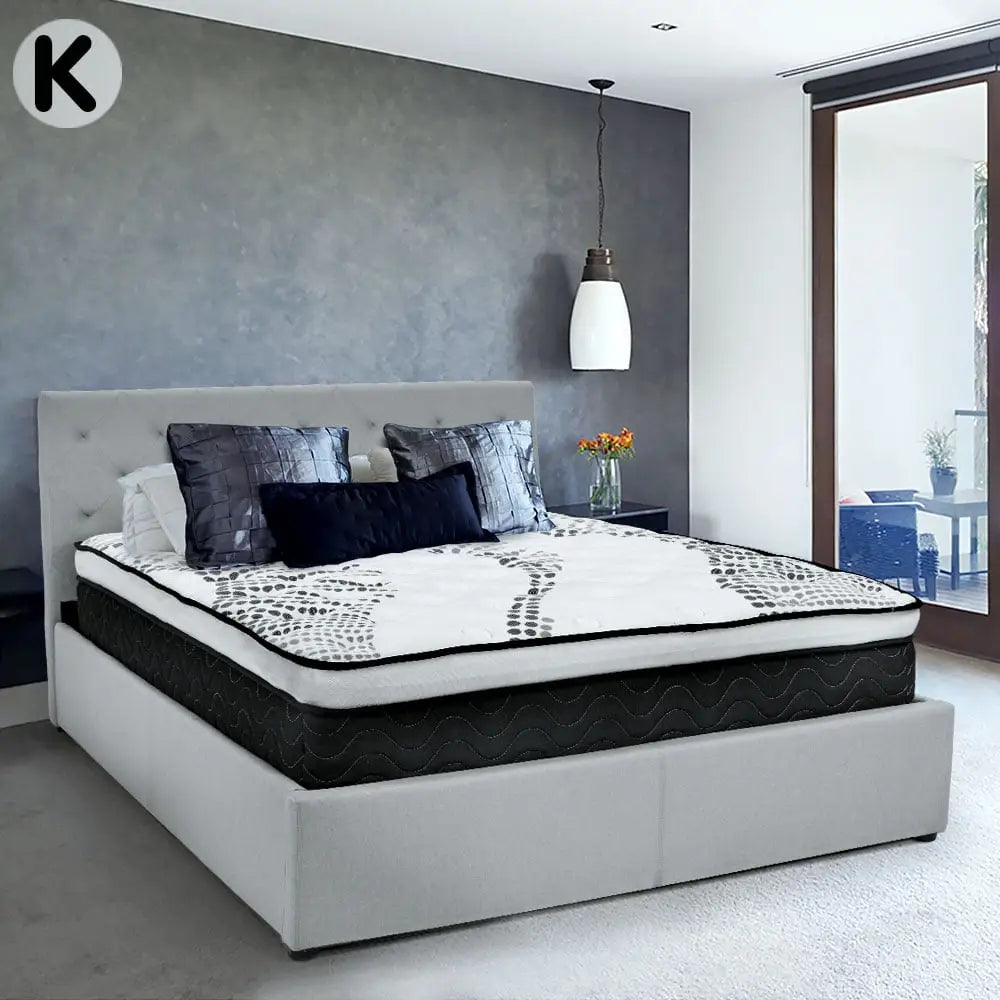 Laura Hill King Single Double Mattress Bed Size Euro Top 5 Zone Spring Foam 32cm - Home & Garden > Bedding