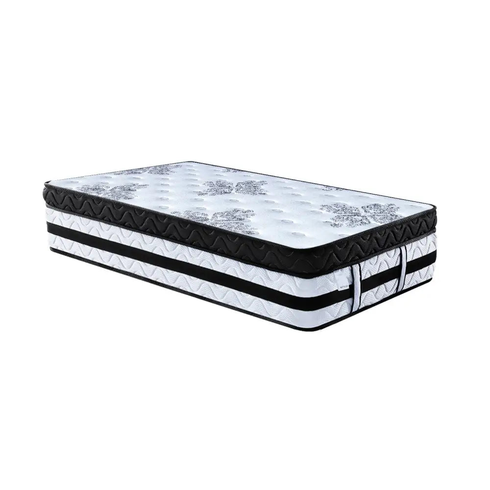 Laura Hill King Single Mattress Bed Size Euro Top 5 Zone Spring Foam 34cm - Home & Garden > Bedding