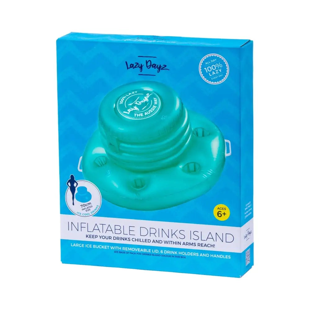 Lazy Dayz Inflatable Drinks Tub - Teal - Home & Garden > Pool & Accessories > Pool Toys & Inflatables
