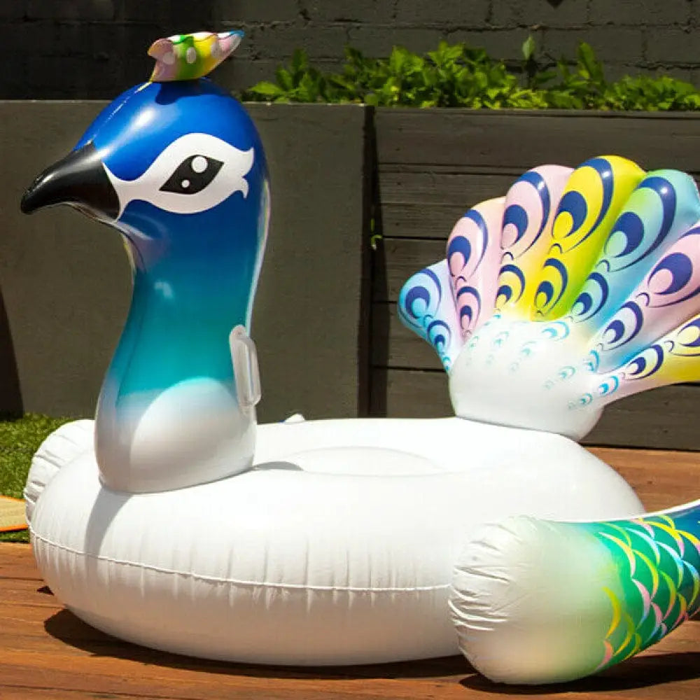 Lazy Dayz Inflatable Peacock Ride-on Float 135cm - Home & Garden > Pool & Accessories > Pool Toys & Inflatables