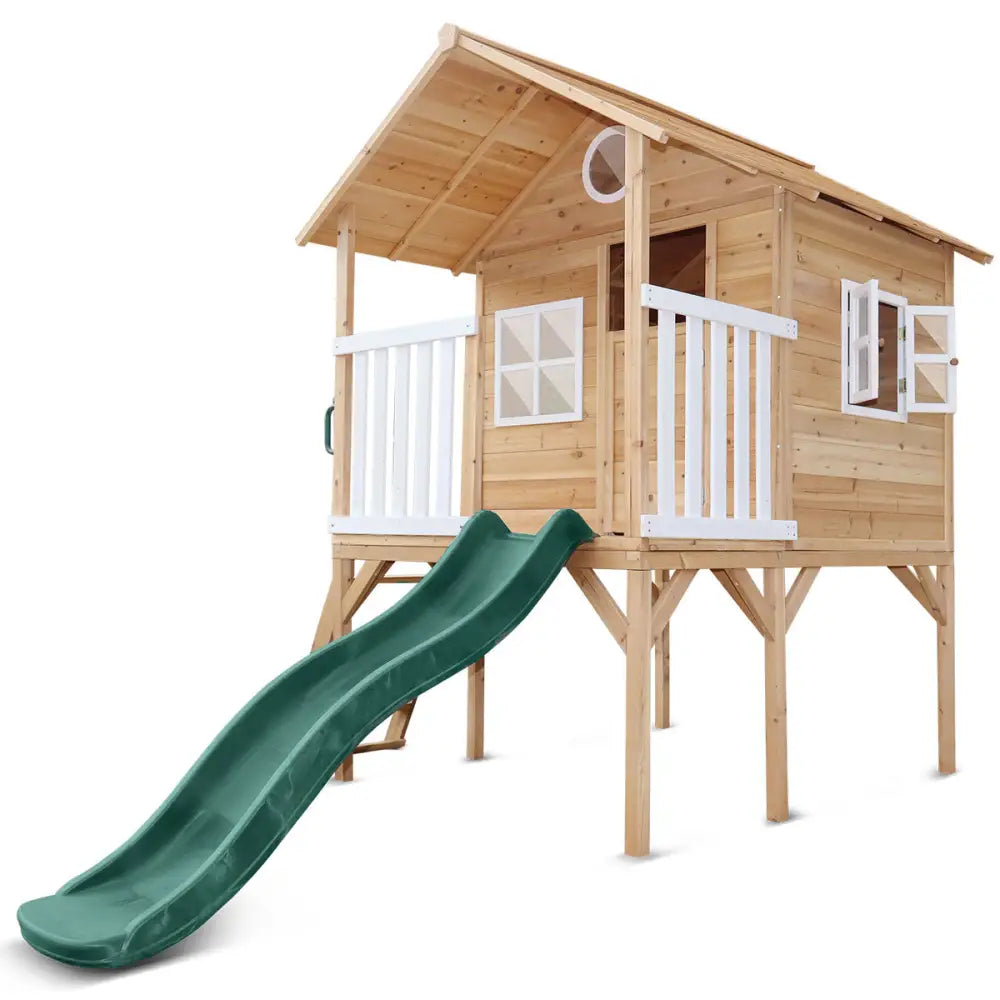 Lifespan Kids Archie Elevated Cubby House with Green Slide - Baby & Kids > Baby & Kid’s Toys > Outdoor Play Equipment