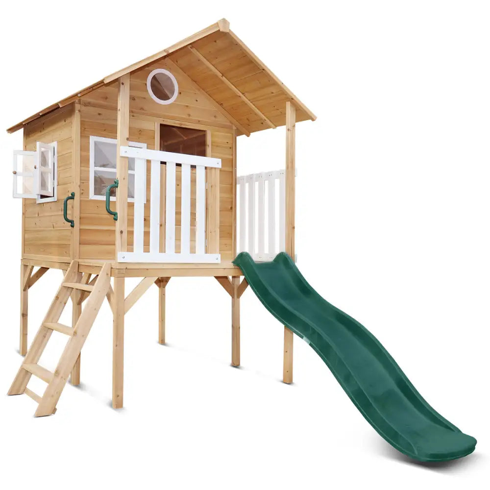 Lifespan Kids Archie Elevated Cubby House with Green Slide - Baby & Kids > Baby & Kid’s Toys > Outdoor Play Equipment