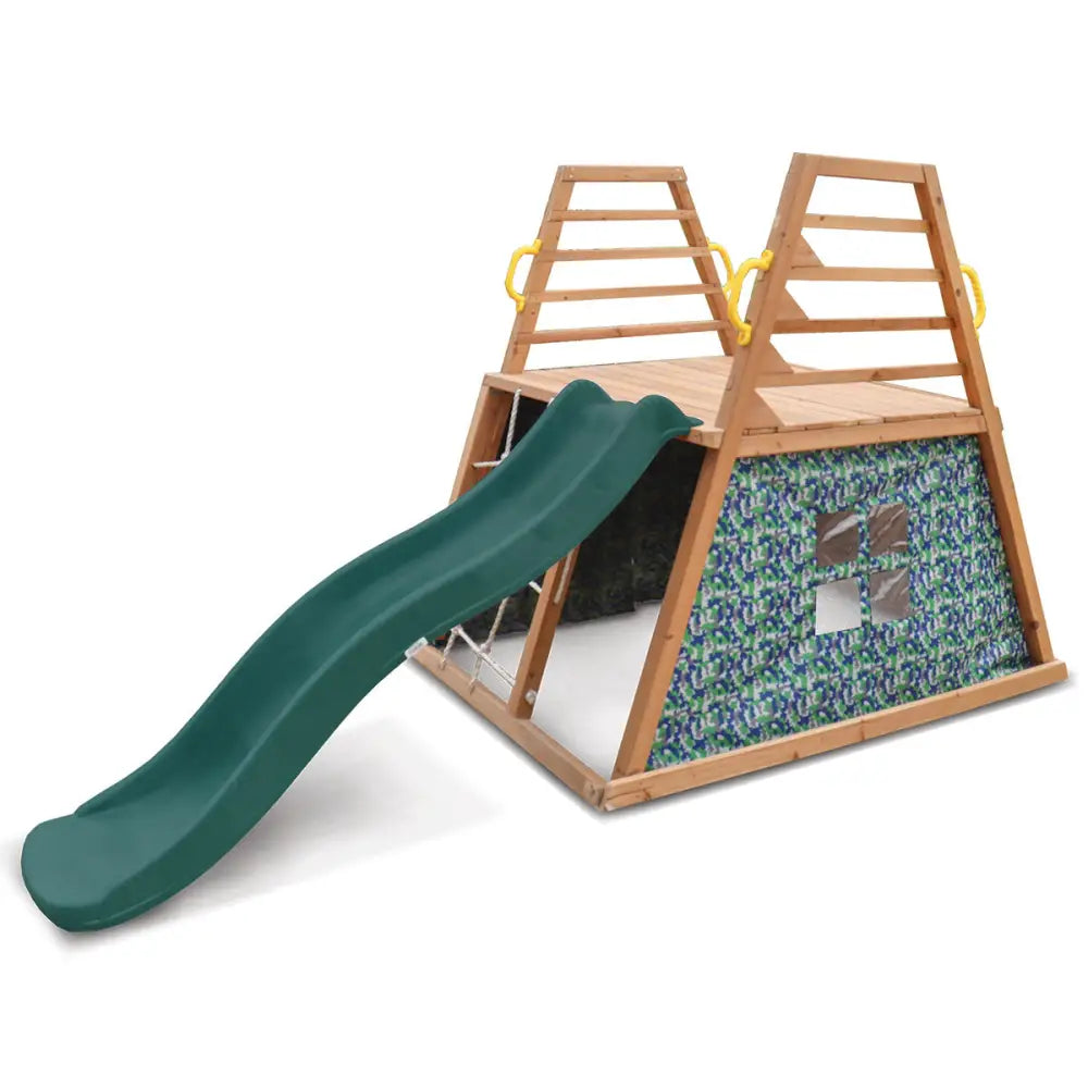 Lifespan Kids Cooper Climbing Frame with 1.8m Green Slide - Baby & Kids > Baby & Kid’s Toys > Outdoor Play Equipment