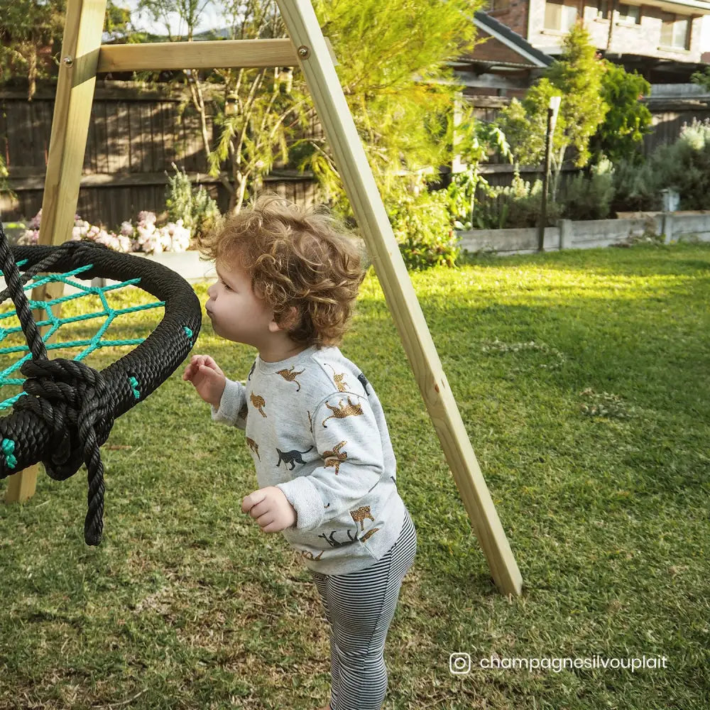 Lifespan Kids Oakley Swing Set with 1.2m Spidey Web Swing - Baby & Kids > Baby & Kid’s Toys > Outdoor Play Equipment