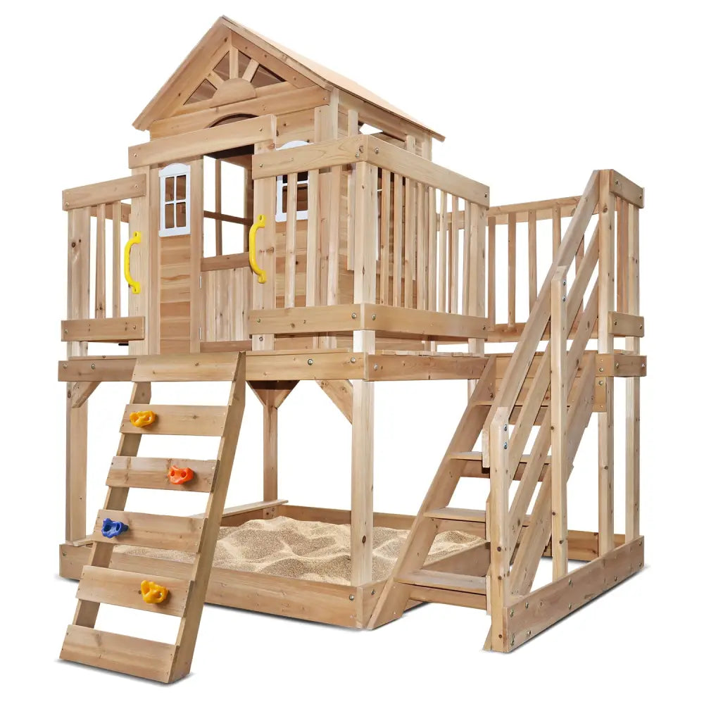 Lifespan Kids Silverton Play Centre With Rock Climbing Wall - Baby & Kids > Baby & Kid’s Toys > Outdoor Play Equipment