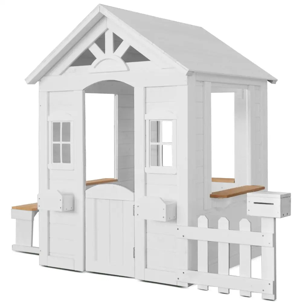 Lifespan Kids Teddy Cubby House in White (V2) with Floor - Baby & Kids > Baby & Kid’s Toys > Outdoor Play Equipment