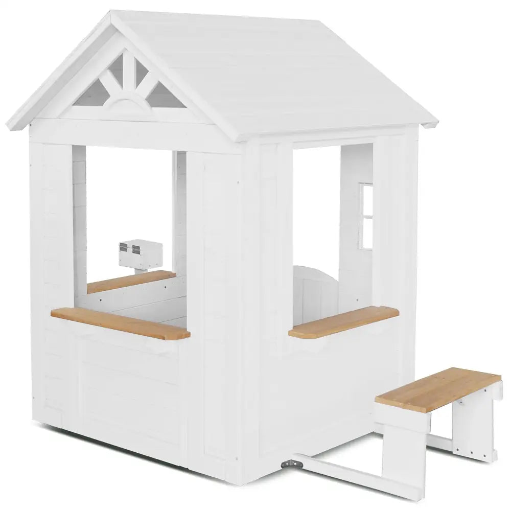 Lifespan Kids Teddy Cubby House in White (V2) with Floor - Baby & Kids > Baby & Kid’s Toys > Outdoor Play Equipment