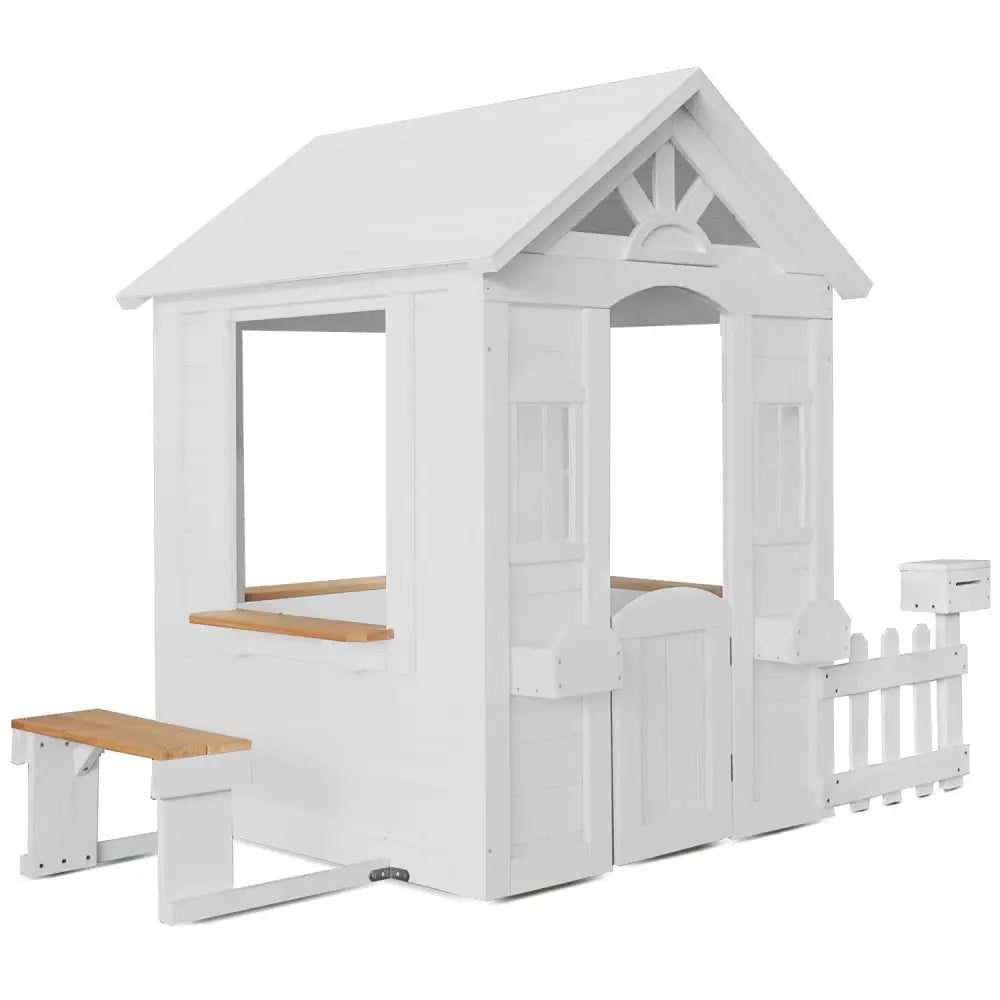 Lifespan Kids Teddy Cubby House in White (V2) with Floor - Baby & Kids > Baby & Kid’s Toys > Outdoor Play Equipment
