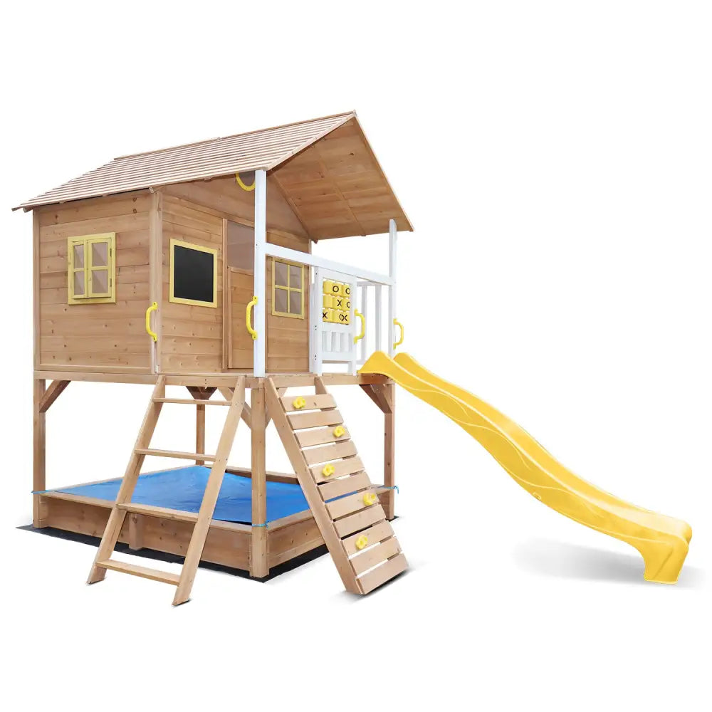 Lifespan Kids Warrigal Cubby House - Yellow Slide - Baby & Kids > Baby & Kid’s Toys > Outdoor Play Equipment