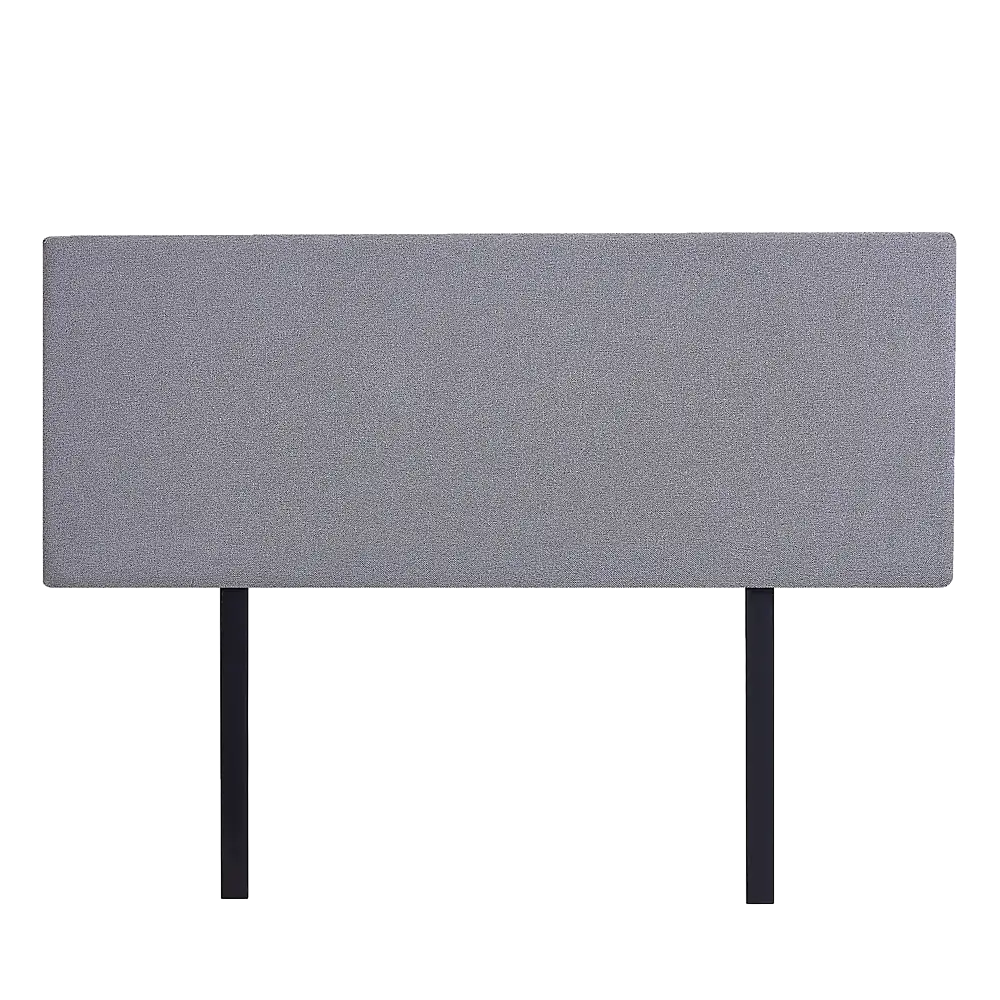 Linen Fabric Double Bed Deluxe Headboard Bedhead - Slate Ash - Furniture > Bedroom > Beds & Bed Frames
