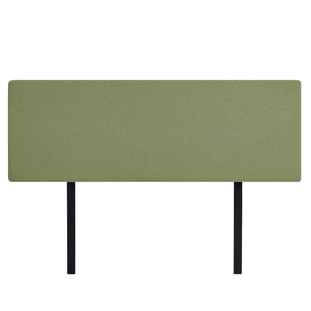 Linen Fabric King Bed Deluxe Headboard Bedhead - Olive Green - Furniture > Bedroom > Beds & Bed Frames