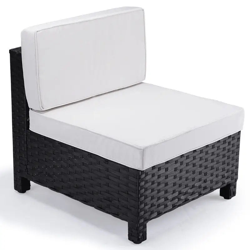LONDON RATTAN 1pc Sofa Outdoor Furniture Setting - Steel Frame Garden Lounge - Furniture > Outdoor