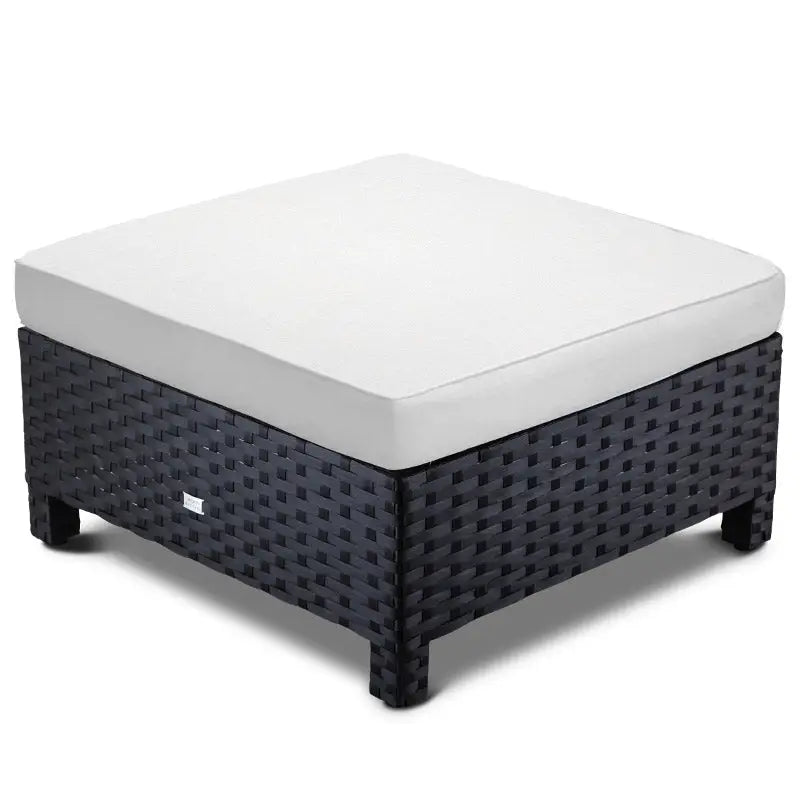 London Rattan Ottoman Outdoor Wicker Furniture Sofa Garden Lounge Foot Stool - Furniture > Outdoor