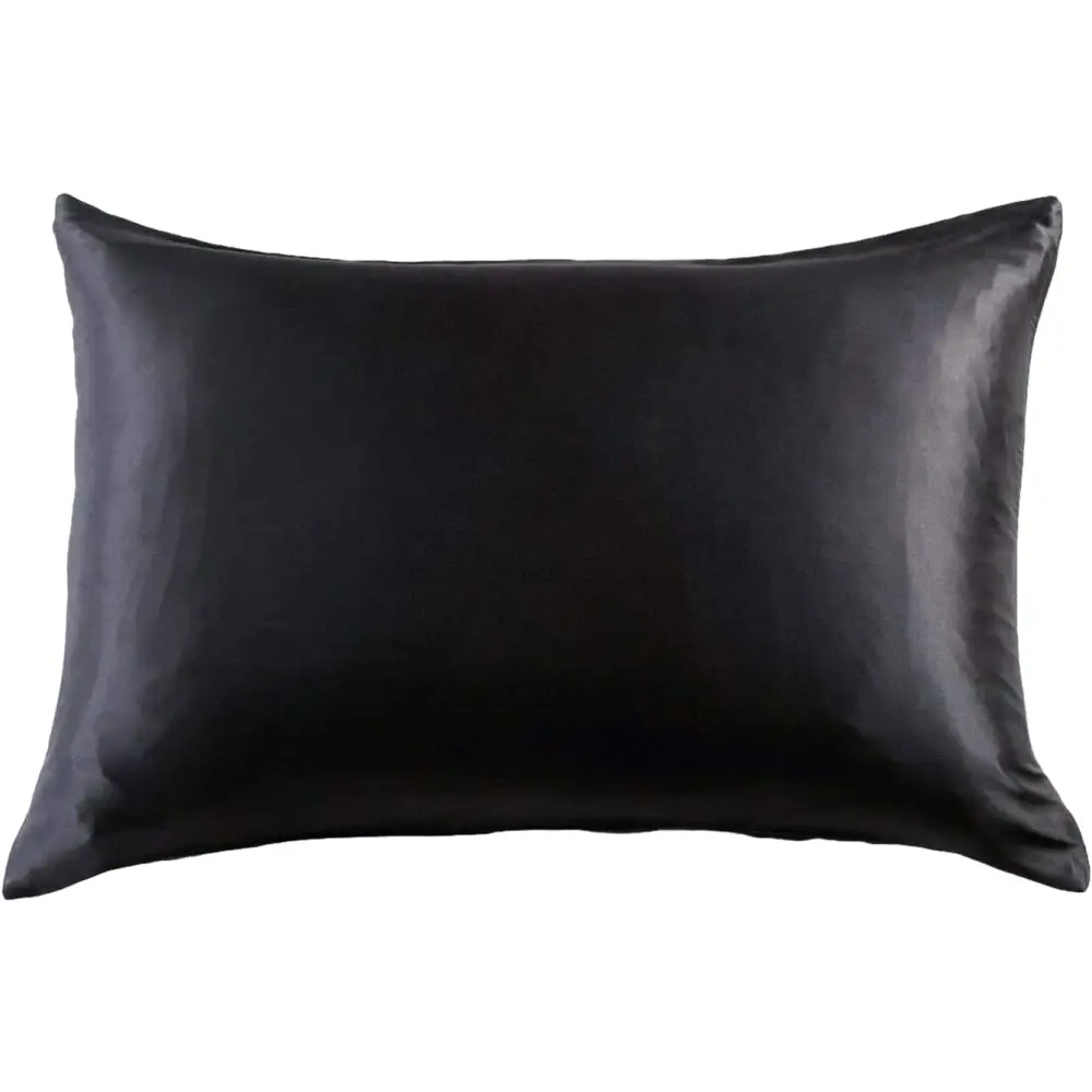 Luxury Pillowcase - 100% Pure Mulberry Silk on Both Sides - Black - Home & Garden > Bedding > Pillowcases