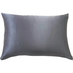 Luxury Pillowcase - 100% Pure Mulberry Silk on Both Sides - Charcoal - Home & Garden > Bedding > Pillowcases