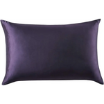 Luxury Pillowcase - 100% Pure Mulberry Silk on Both Sides - Dark Purple - Home & Garden > Bedding > Pillowcases