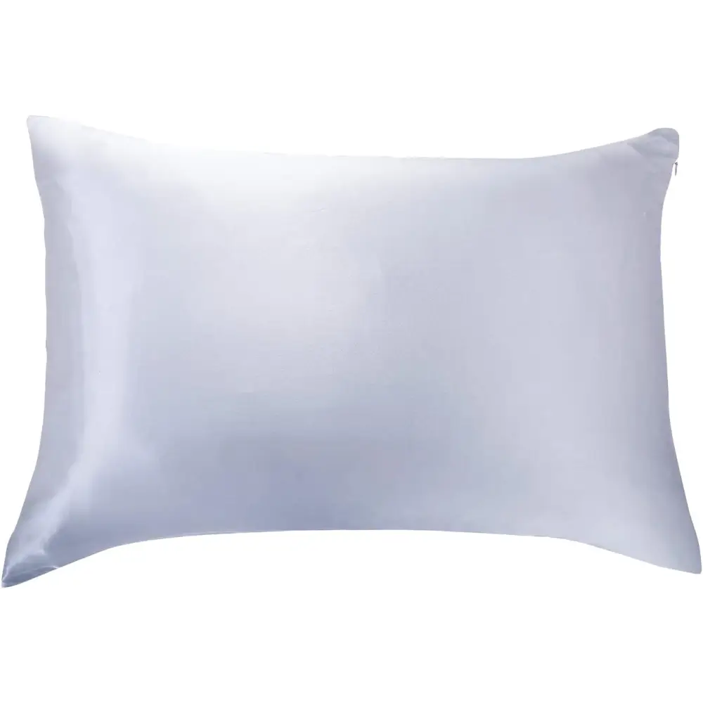 Luxury Pillowcase - 100% Pure Mulberry Silk on Both Sides - Silver - Home & Garden > Bedding > Pillowcases