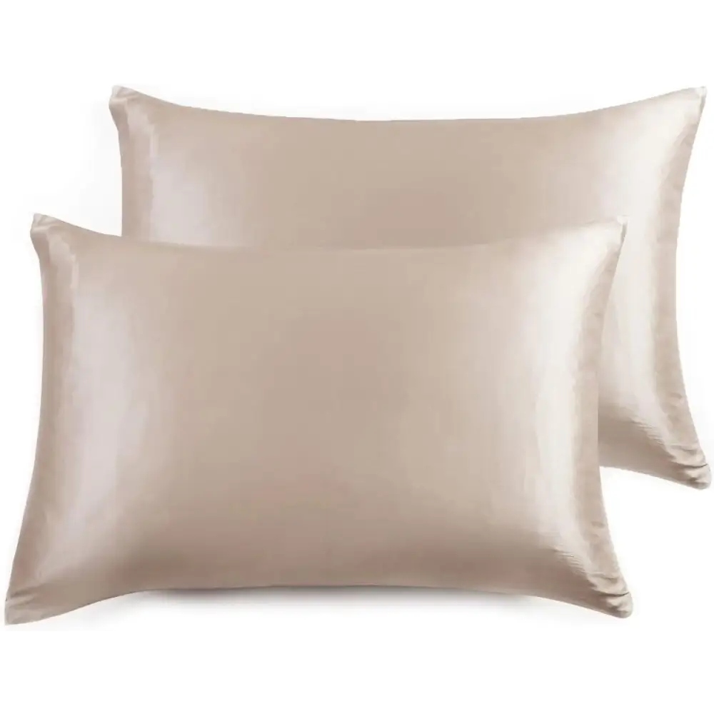 Luxury Pillowcase 2 Pack - 100% Pure Mulberry Silk on Both Sides - Champagne - Home & Garden > Bedding > Pillowcases