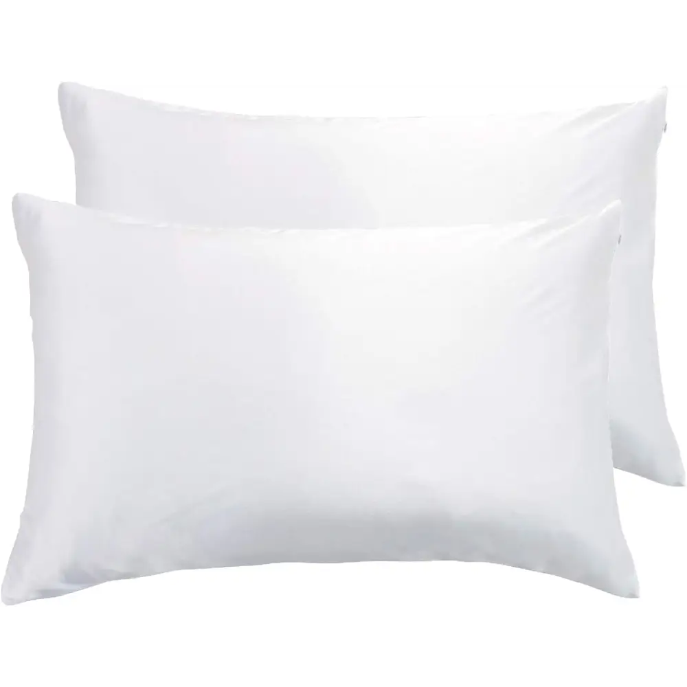 Luxury Pillowcase 2 Pack - 100% Pure Mulberry Silk on Both Sides - White - Home & Garden > Bedding > Pillowcases
