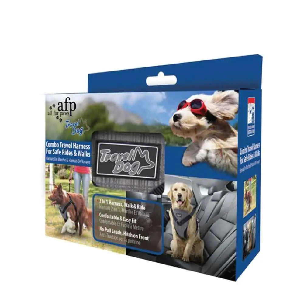 M Dog Harness 2 in 1 Combo - Car Travel Rides + Walks - No Pull Leash Seat Belt - Pet Care > Dog Supplies > Dog Collars