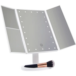 Makeup Mirror With LED Light Standing Mirror Magnifying Tri-Fold Touch - Health & Beauty > Bath & Body > Bath Additives