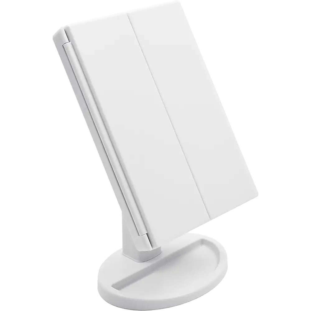 Makeup Mirror With LED Light Standing Mirror Magnifying Tri-Fold Touch - Health & Beauty > Bath & Body > Bath Additives