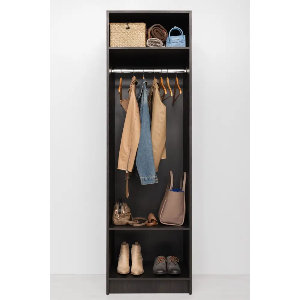 MALMO TWO SHELF/HANGRAIL WALK IN WARDROBE - NORDIC ASH - Home & Garden > Storage > Clothing & Wardrobe Storage