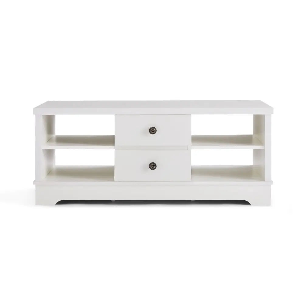 Margaux White Coastal Style Coffee Table with Drawers - Furniture > Living Room