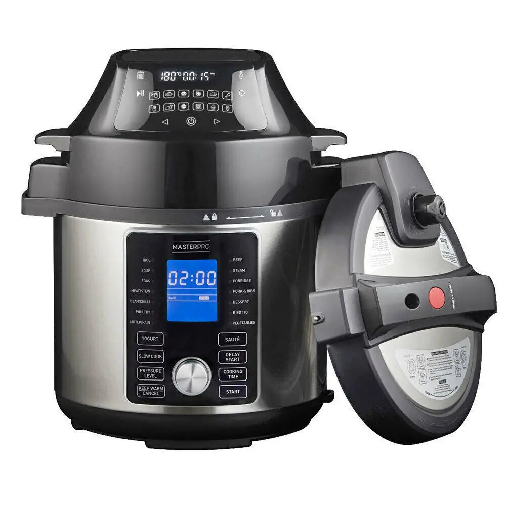 Masterpro 5L Ultimate Electric All-in-One Air Fryer MultiCooker w/ Basket Black - Appliances > Kitchen Appliances