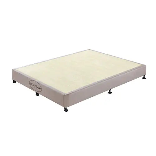 Mattress Base Ensemble Double Size Solid Wooden Slat in Beige with Removable Cover - Furniture > Mattresses