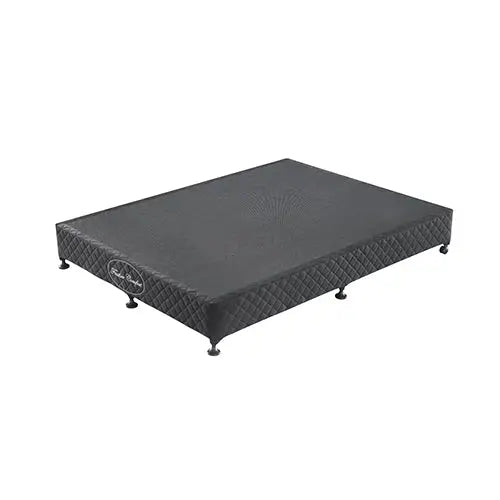 Mattress Base Ensemble Double Size Solid Wooden Slat in Black with Removable Cover - Furniture > Mattresses