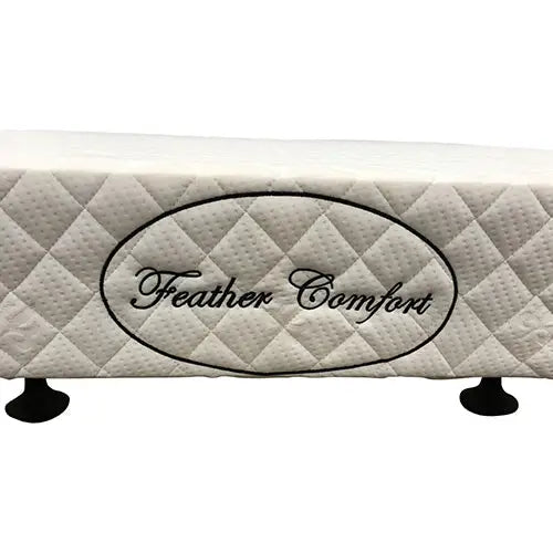 Mattress Base Ensemble Queen Size Solid Wooden Slat in Beige with Removable Cover - Furniture > Mattresses