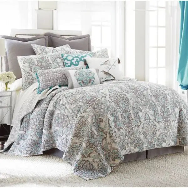 Mayfair 100% Cotton Quilted 3 pcs Bedspread Coverlet Set King - Home & Garden > Bedding > Quilts & Duvets