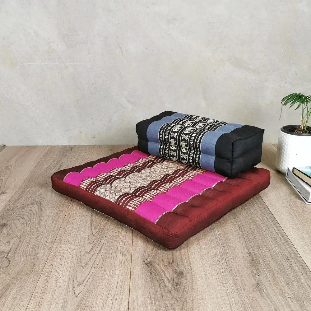 Meditation Cushion + Seating Block Set StPink-YB-BlueEle - Home & Garden > Decor