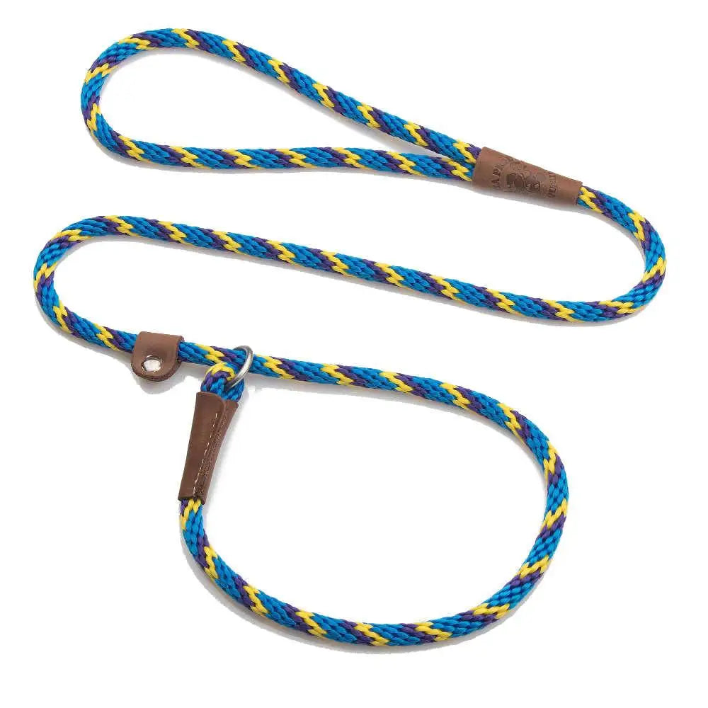 Mendota British Style Slip Leash - Length 1/2in x 4ft(13mm x 1.2m) - Tricolour Sunset - Pet Care > Dog Supplies > Dog