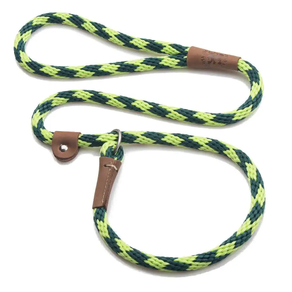 Mendota British Style Slip Leash - Length 1/2in x 4ft(13mm x 1.2m) - Diamond - Jade - Pet Care > Dog Supplies > Dog