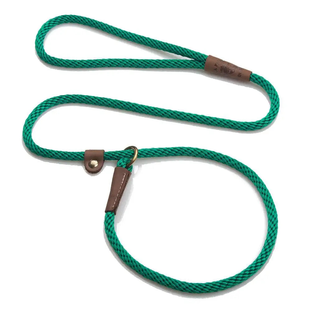 Mendota British Style Slip Leash - Length 1/2in x 4ft(13mm x 1.2m) - Kelly Green - Pet Care > Dog Supplies > Dog