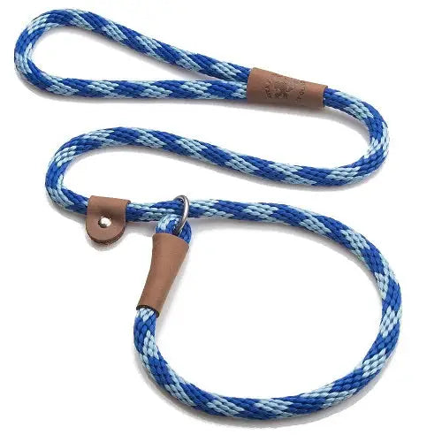 Mendota British Style Slip Leash - Length 1/2in x 4ft(13mm x 1.2m) - Diamond - Sapphire - Pet Care > Dog Supplies > Dog