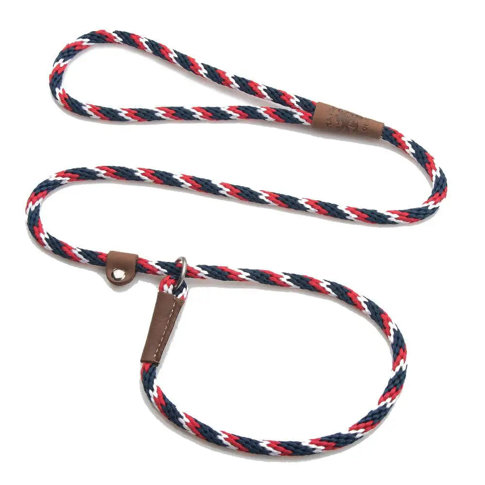 Mendota British Style Slip Leash - Length 1/2in x 4ft(13mm x 1.2m) - Tricolour Pride - Pet Care > Dog Supplies > Dog
