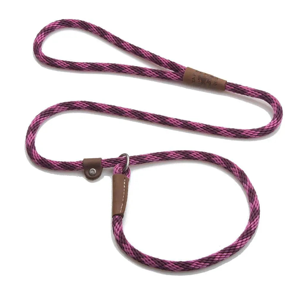 Mendota British Style Slip Leash - Length 1/2in x 4ft(13mm x 1.2m) - Diamond - Ruby - Pet Care > Dog Supplies > Dog