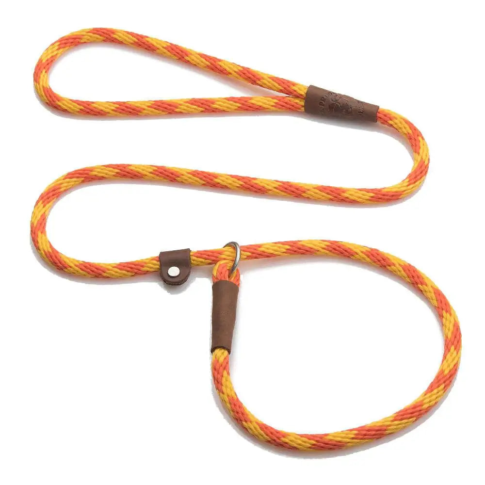 Mendota British Style Slip Leash - Length 1/2in x 4ft(13mm x 1.2m) - Diamond - Amber - Pet Care > Dog Supplies > Dog