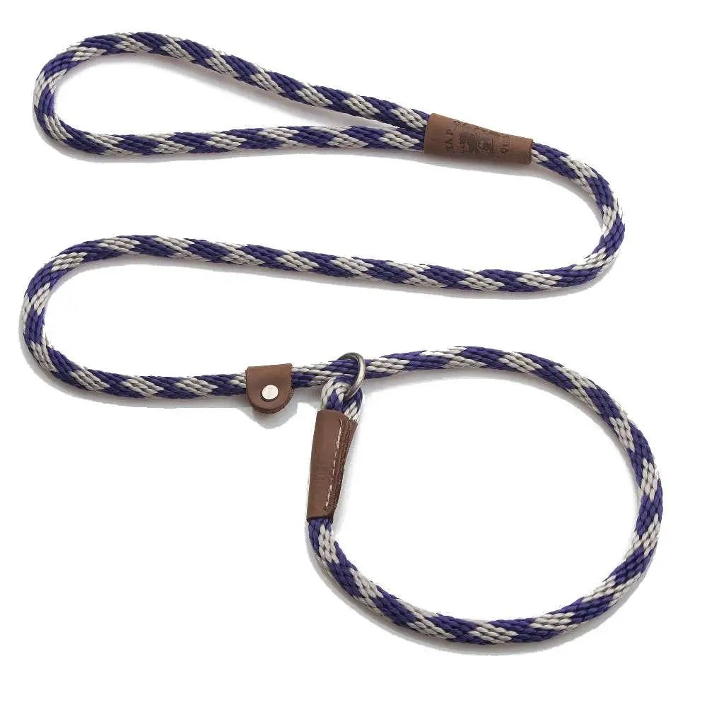Mendota British Style Slip Leash - Length 1/2in x 4ft(13mm x 1.2m) - Diamond - Amethyst - Pet Care > Dog Supplies > Dog