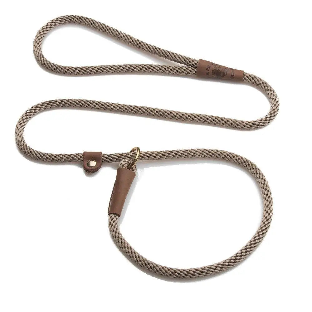 Mendota British Style Slip Leash - Length 1/2in x 4ft(13mm x 1.2m) - Tan - Pet Care > Dog Supplies > Dog Collars Leads